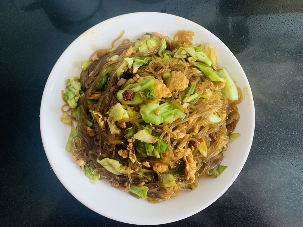 包菜炒鸡蛋粉丝-预览图-1